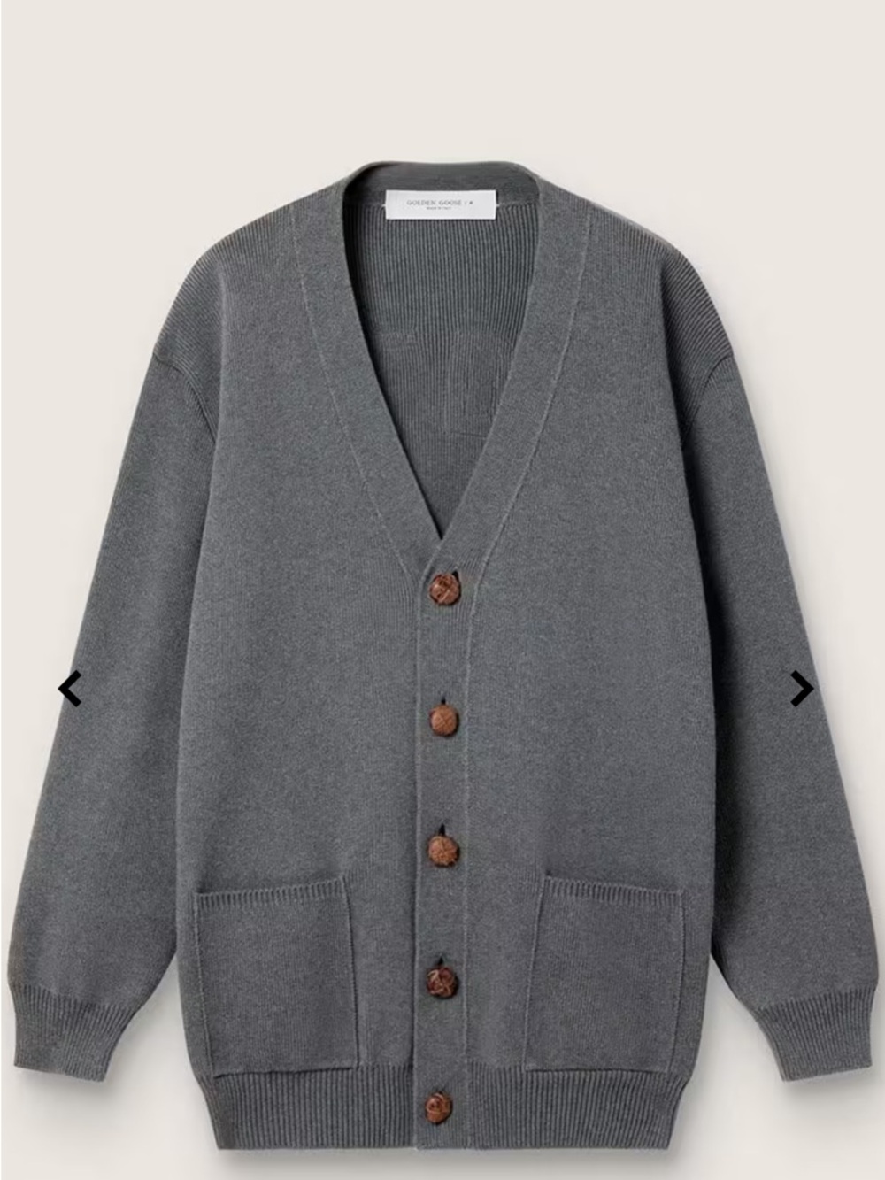 Golden Goose Gray Golden Knit Logo Cardigan - Picture 7 of 11